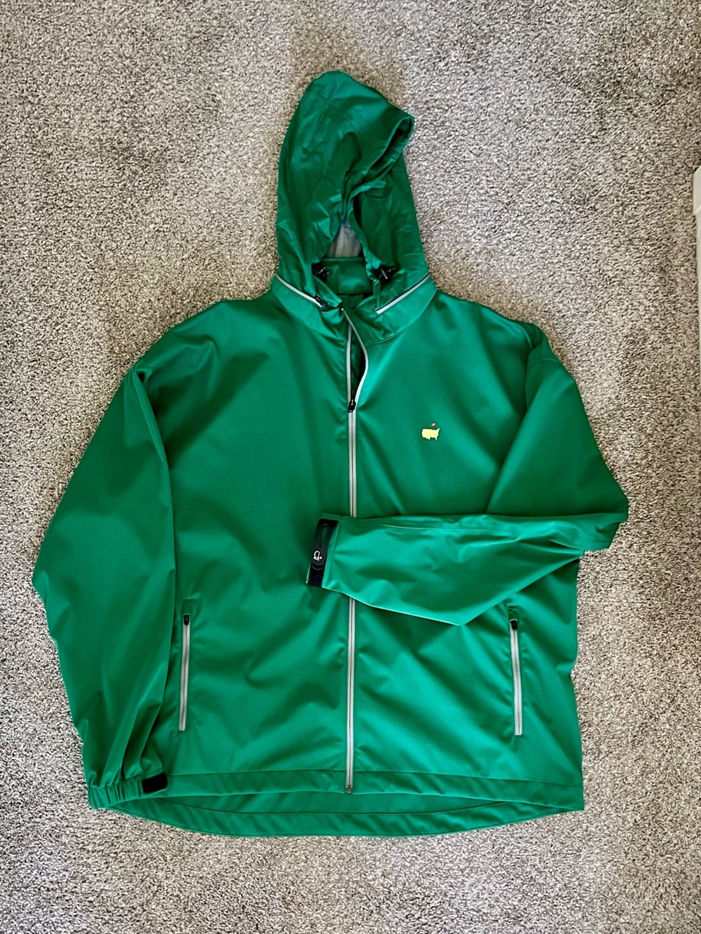 2018 Masters Green Hooded Rain Jacket